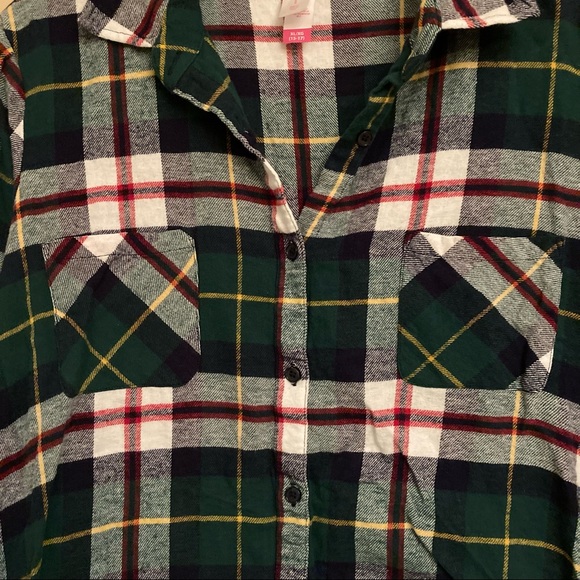 Green Flannel Button Down - Picture 2 of 8
